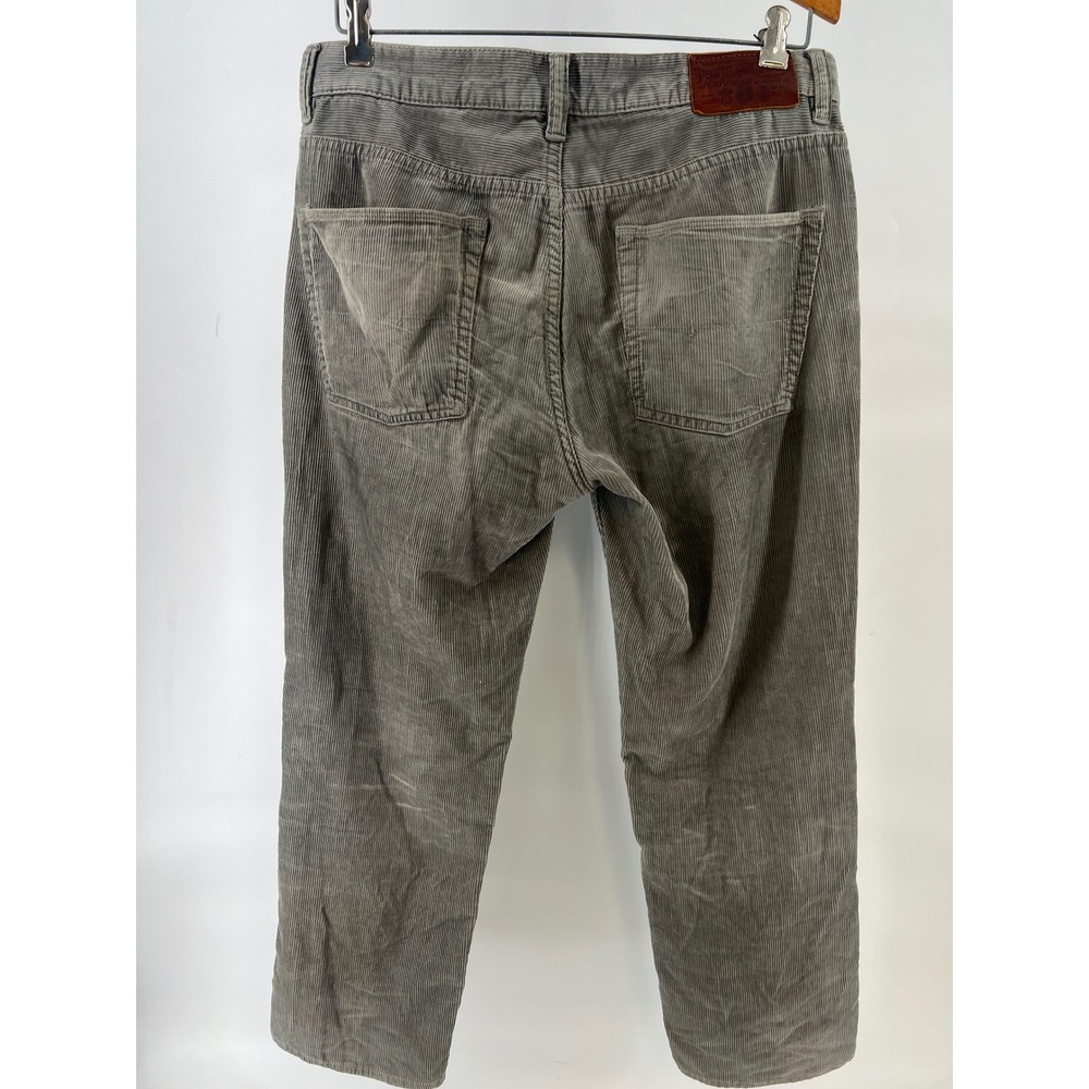 Polo Ralph‎ Lauren Gray Corduroy Pants Mens 32x25 Straight 5 Pocket Distressed - Picture 3 of 9